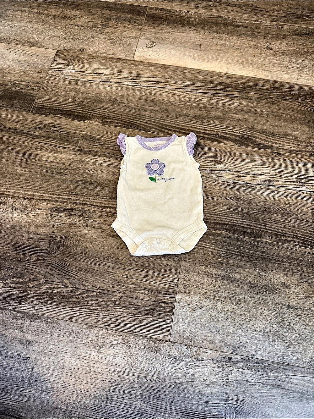 Carter's Baby Floral Bodysuit in Yellow & Purple